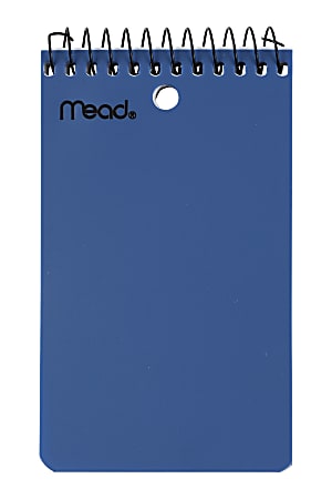 Mead® Wirebound Top-Opening Memo Book, 3" x 5", College Ruled, 100 Sheets