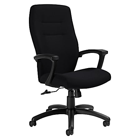 Global® Synopsis Tilter Chair, High-Back, 43 1/2"H x 24 1/2"W x 26 1/2"D, Ebony/Black