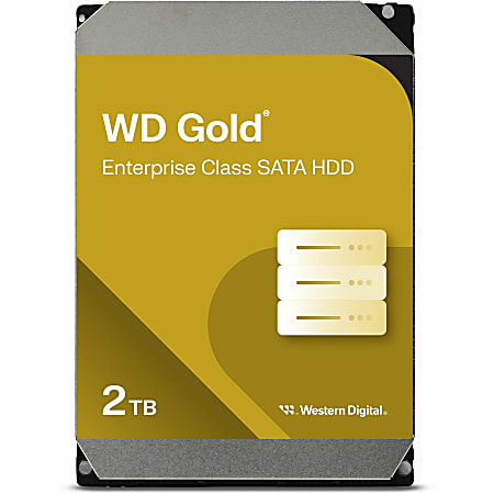Western Digital Gold WD2005FBYZ 2 TB Hard Drive - 3.5" Internal - SATA (SATA/600) - Server, Storage System Device Supported - 7200rpm - 512n Format - 5 Year Warranty