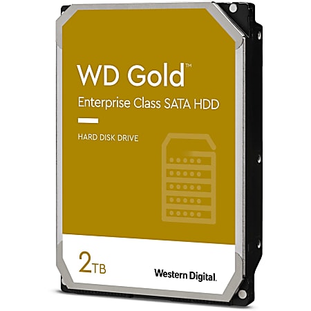 Western Digital Gold WD2005FBYZ 2 TB Hard Drive - 3.5" Internal - SATA (SATA/600) - Server, Storage System Device Supported - 7200rpm - 512n Format - 5 Year Warranty