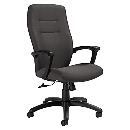 Global® Synopsis Tilter Chair, High-Back, 43 1/2"H x 24 1/2"W x 26 1/2"D, Slate/Black