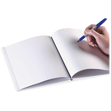 Ashley Portrait Hardcover Blank Pages Book, 14 Sheets (28 Pages), 8 1/2" x 11"