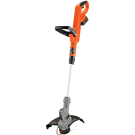 Black+Decker 12" 20v MAX Lithium Trimmer and Edger - Battery Powered - 12" Cut - 65 mil Line Diameter - Cordless - Lithium Ion (Li-Ion)