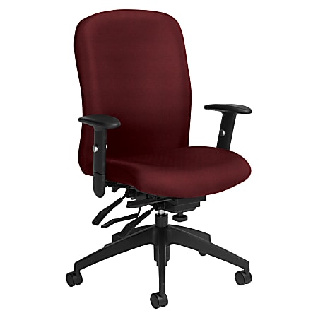 Global® Truform Multi-Tilter Chair, High-Back, Red Rose/Black