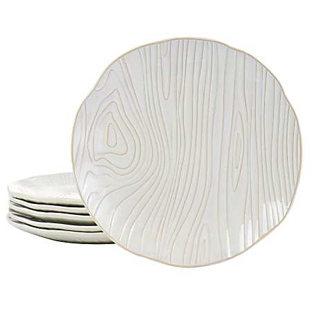 Martha Stewart Stoneware Dinner Plate Set, 10-3/4”, White