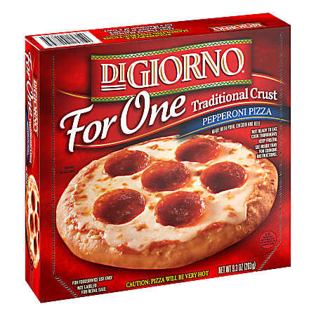 DiGiorno For One Single-Serve Traditional Crust Pepperoni Pizzas, 9.3 Oz, Pack Of 3 Pizzas