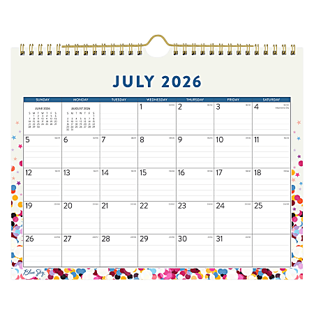 Wall Calendar BS Star Confetti Bright - 11x8.75 AY26-27 Monthly 