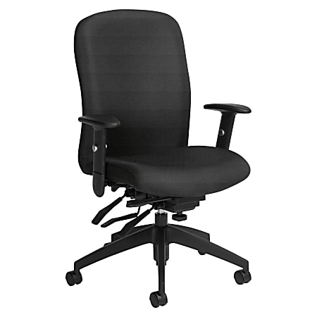 Global® Truform Multi-Tilter Chair, High-Back, Granite Rock/Black,