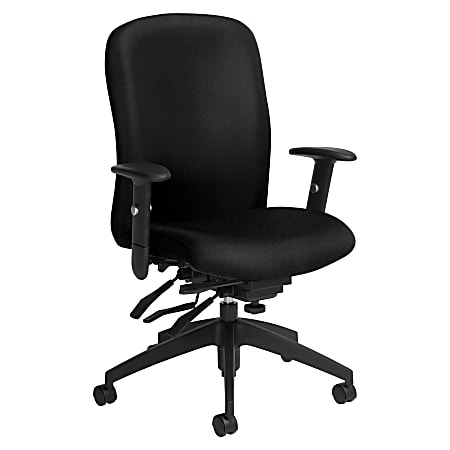 Global® Truform Multi-Tilter Chair, High-Back, Black Coal/Black, Standard Model