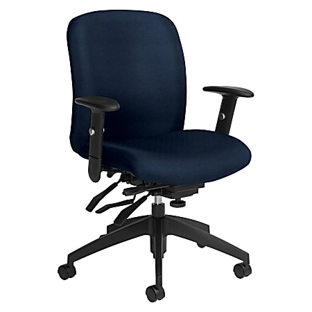 Global® Truform Multi-Tilter Chair, Mid-Back, Blue Bayou/Black