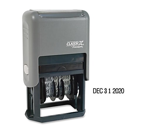 Xstamper Economy Self-Inking 4-Year Dater - Date Stamp - Black - Plastic - 1 Each