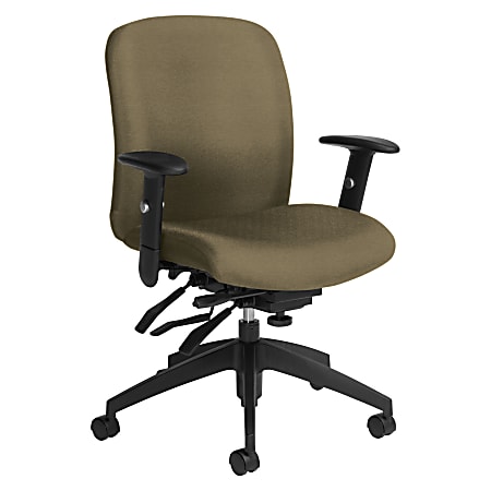 Global® Truform Multi-Tilter Chair, Mid-Back, Beach Day/Black