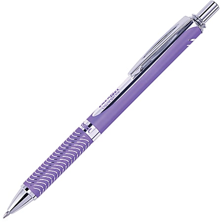 Pentel EnerGel Alloy Retractable Gel Pens - 0.7 mm Pen Point Size - Refillable - Violet Gel-based Ink - Violet Metal Barrel - 1 Each