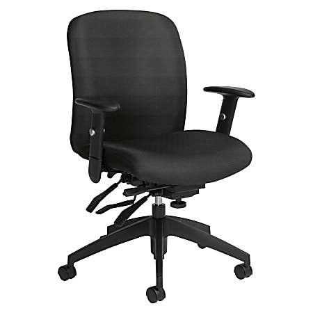 Global® Truform Multi-Tilter Chair, Mid-Back, Granite Rock/Black
