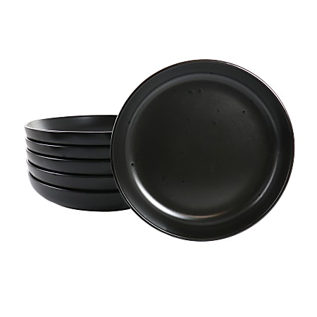Studio 3B Mio 6-Piece Stoneware Bowls, 7-1/2”, Coal