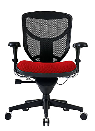 Black/Black WorkPro 9500XL Series Ergonomic Mesh/Premium Fabric Mid-Back Big & Tall Chair 