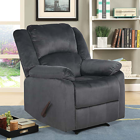Lifestyle solutions hudson single chair microfiber manual recliner cedar 2025