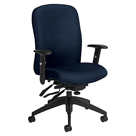 Global® Truform Multi-Tilter Chair, High-Back, Blue Bayou/Black, Heavy Duty Model