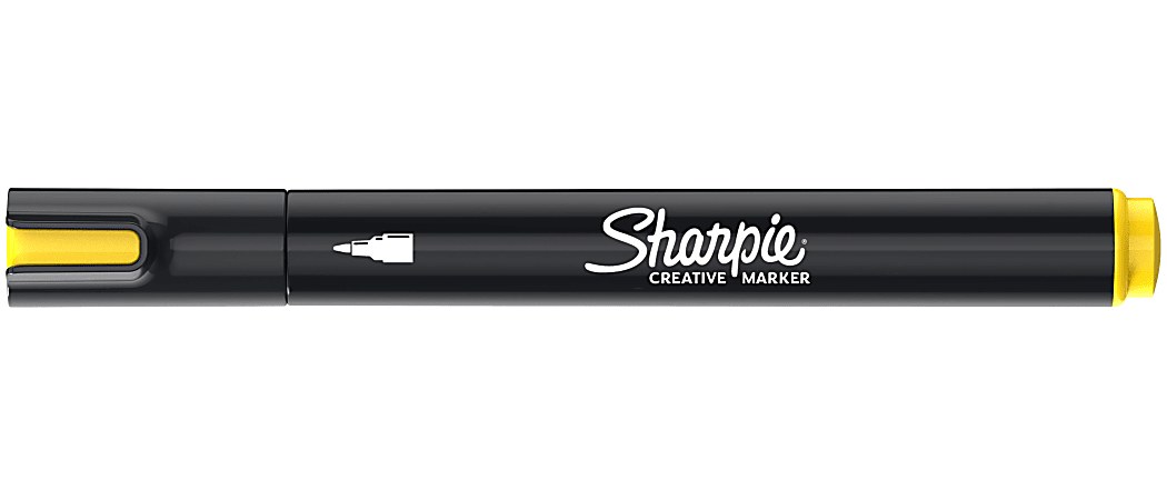 Sharpie Creative Marker, Water-Based Acrylic Marker, Bullet Tip, Yellow, 1 Count