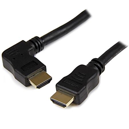 StarTech.com 2m Left Angle High Speed HDMI Cable - Ultra HD 4k x 2k HDMI Cable - HDMI to HDMI M/M - HDMI for Audio/Video Device, TV, Gaming Console, Projector, Digital Video Recorder - 2m - 1 Pack - 1 x HDMI Male Digital Audio/Video