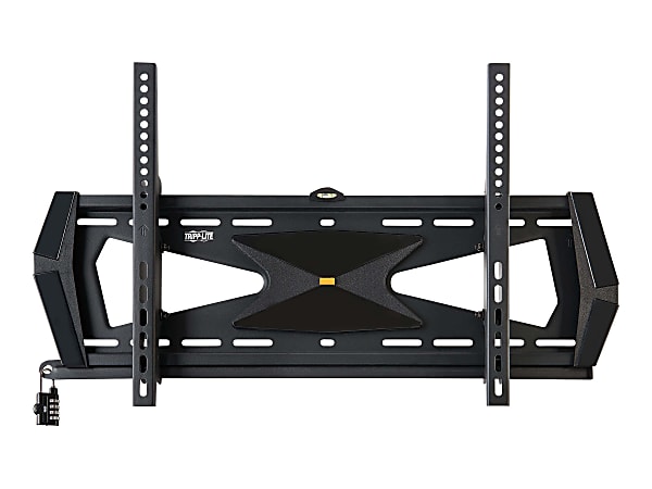 Tripp Lite Heavy-Duty Tilt Security Display TV Wall Mount for 37" to 80" TVs and Monitors, Flat or Curved Screens - Bracket - for flat panel - lockable - steel - black - screen size: 37"-80" - wall-mountable