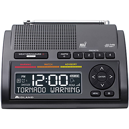 Midland WR400 Emergency Alert Weather Radio - with NOAA All Hazard, Weather Disaster - AM/FM - Specific Area Message Encoding (SAME)7 Weather - Portable