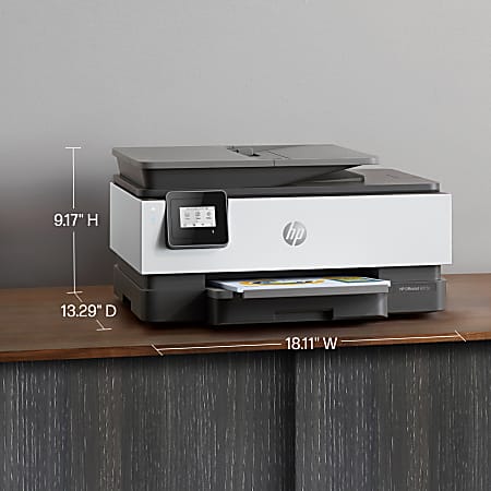 Druckerabdeckung Wasserdicht – Für HP OfficeJet 8015e/Pro 9135e/ENVY 7958e, Schwarz/silber