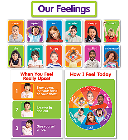 Scholastic Our Feelings Bulletin Board Set, Pre-K To 1st Grade