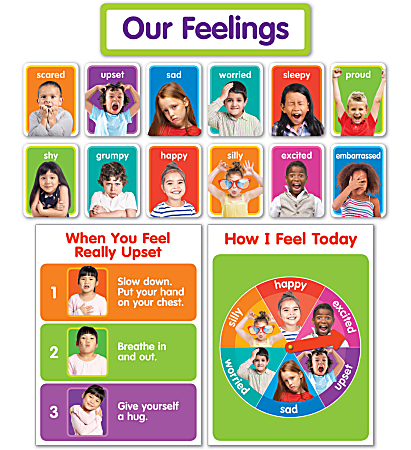 Scholastic Our Feelings Bulletin Board Set, Pre-K To