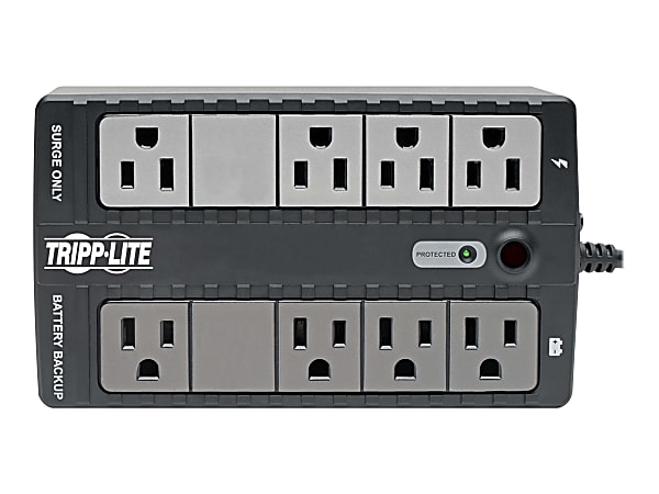 Tripp Lite 120V 500VA 260W Standby UPS, 8 Outlets (NEMA 5-15R), 5-15P Plug, 5 ft. Cord, Desktop/Wall Mount - UPS - AC 120 V - 260 Watt - 500 VA - 1-phase - USB - output connectors: 8