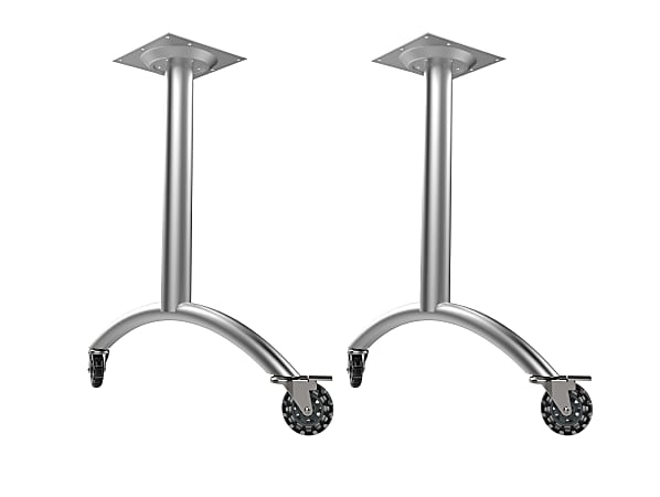 Metal table 2024 legs with casters