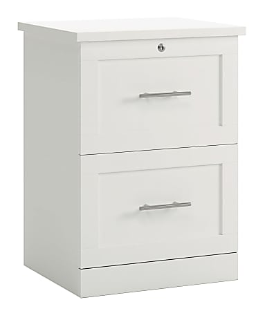 Realspace 17 D Vertical 2 Drawer File Cabinet White - Office Depot