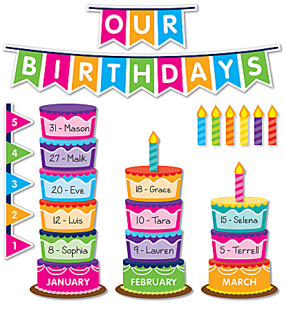 Scholastic Class Birthday Graph Bulletin Board Set, Pre-K To 5th Grade