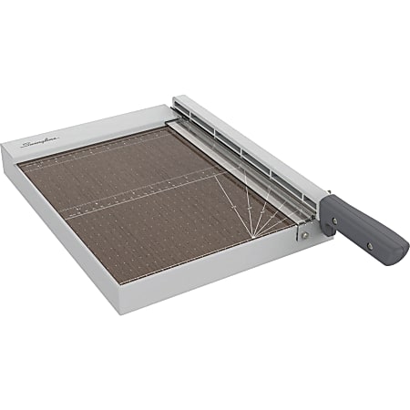 Swingline® ClassicCut Guillotine Trimmer With EdgeGlow, 3-1/8”H x 12-7/8”W x 20-5/8”D, Silver