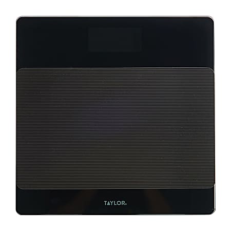 Taylor Precision Products Digital Glass Nonslip-Platform Bathroom Scale, 400 Lb Capacity, Black