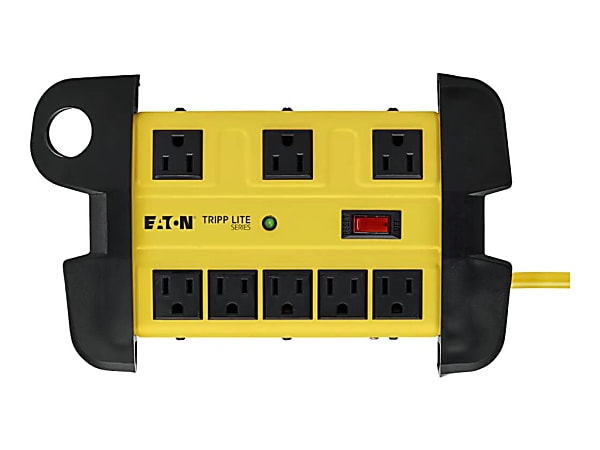 Tripp Lite Safety Surge Protector 120V 8 Outlet Metal 25' Cord OSHA - Surge protector - 15 A - AC 120 V - output connectors: 8 - black, yellow