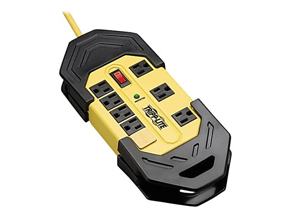 Tripp Lite Safety Surge Protector 120V 8 Outlet Metal 25' Cord OSHA - Surge protector - 15 A - AC 120 V - output connectors: 8 - black, yellow