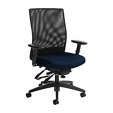 Global® Weev Mid-Back Tilter Chair, 39"H x 25"W x 24"D, Blue Bayou/Black