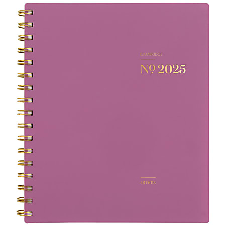 2025 Cambridge® WorkStyle Balance Weekly/Monthly Planner, 7" x 8-3/4", Red Violet, January To December