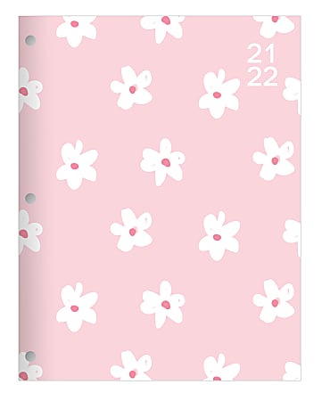 Office Depot® Brand Fashion Monthly Academic Planner, 8-1/4" x 10-3/4", Happy Hippie, July 2021 To June 2022, DX200580-011