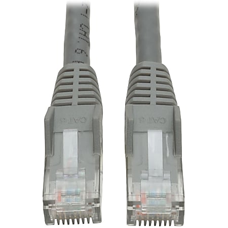 Eaton Tripp Lite Series Cat6 Gigabit Snagless Molded (UTP) Ethernet Cable (RJ45 M/M), PoE, Gray, 2 ft. (0.61 m) - N201002GY