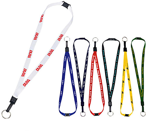 Breakaway Lanyard with Key Ring Assorted Colors - Office Depot