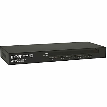 Tripp Lite by Eaton 16-Port 1U Rack-Mount USB/PS2 KVM Switch with On-Screen Display - 16 x 1 - 16 x HD-15 - 1U - Rack-mountable