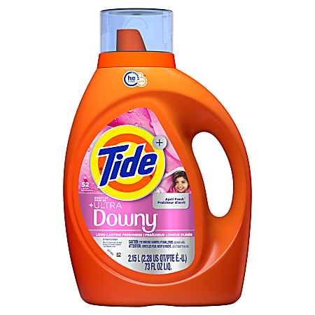 Tide Plus Boost of Ultra Downy Liquid Laundry Detergent, April Fresh Scent, 73 Oz