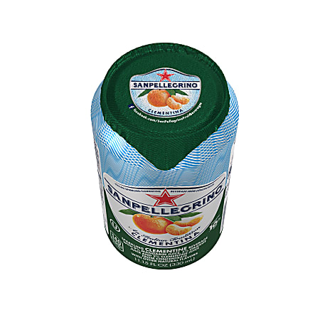 San Pellegrino® Italian Sparkling Fruit Beverage, 11.15 Oz, Clementine, Pack Of 12 Cans