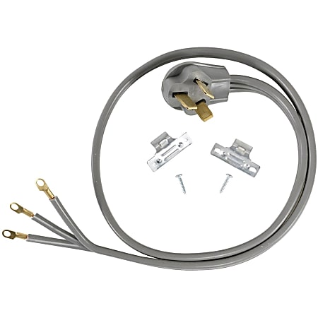 Certified Appliance Accessories 3-Wire Eyelet 50-Amp Range Cord - 250 V AC / 50 A - 4 ft Cord Length - 3-Wire / Right-angle Plug