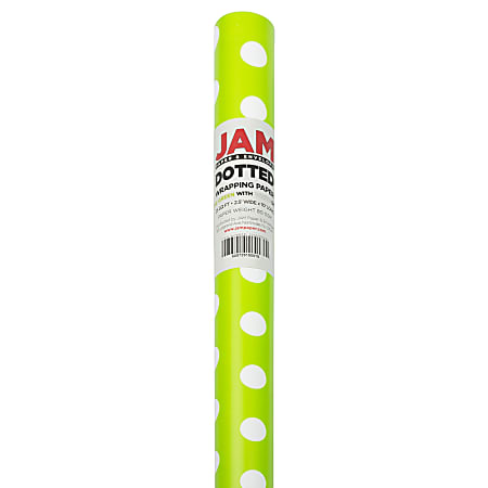 JAM Paper Wrapping Paper Matte 25 Sq Ft Lime Green - Office Depot