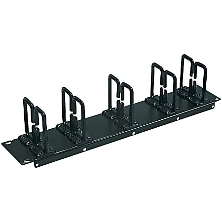 Eaton Tripp Lite Series Rack Enclosure Cabinet Horizontal Cable Ring Flexible 2URM - Rack cable management kit - black - 2U - 19"