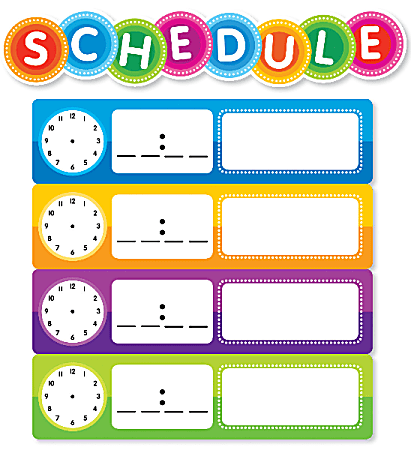 Color Your Classroom Schedule Mini Bulletin Board Set, Assorted Colors