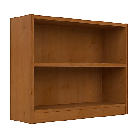 Bush® Furniture Universal 30"H 2-Shelf Bookcase, Natural Cherry, Standard Delivery